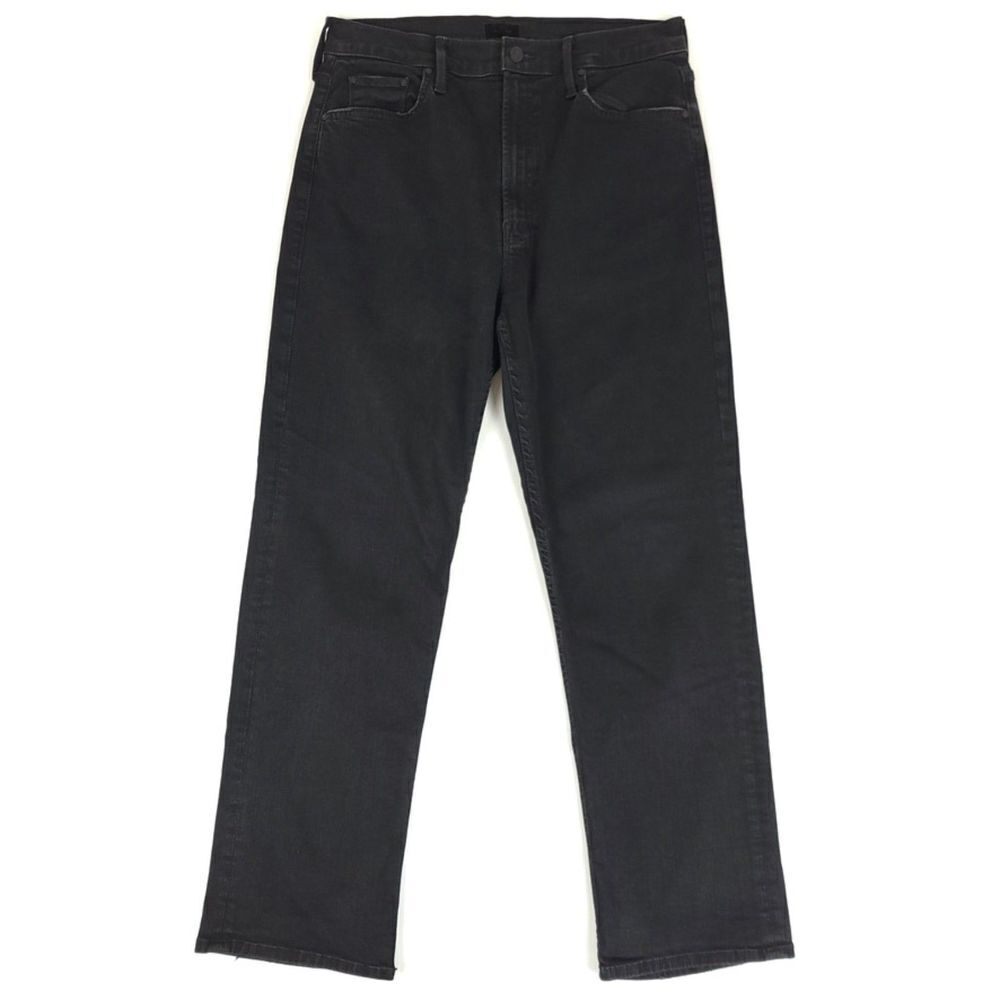 MOTHER High Waisted Rider Ankle Straight Jeans Not Guilty Black Denim Western 31